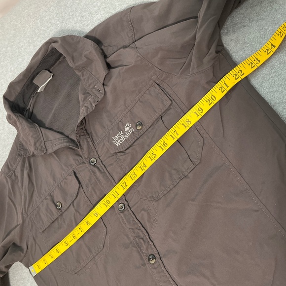 Jack Wolfskin Button Longsleeve Shirt Mens Large Outdoors Fishing Hiking UV - Picture 4 of 9